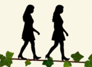 Two people walking together